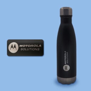 Botella con logo grabado Motorola Solutions