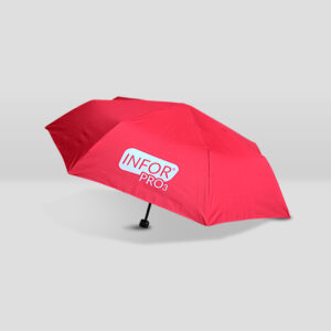 Paraguas rojo mango corto inforpro