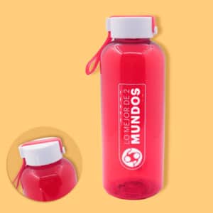 Botella plástica logo impreso dos mundos