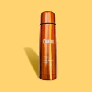 Termo cobrizado con el logotipo de Aletek hecho en grabado láser