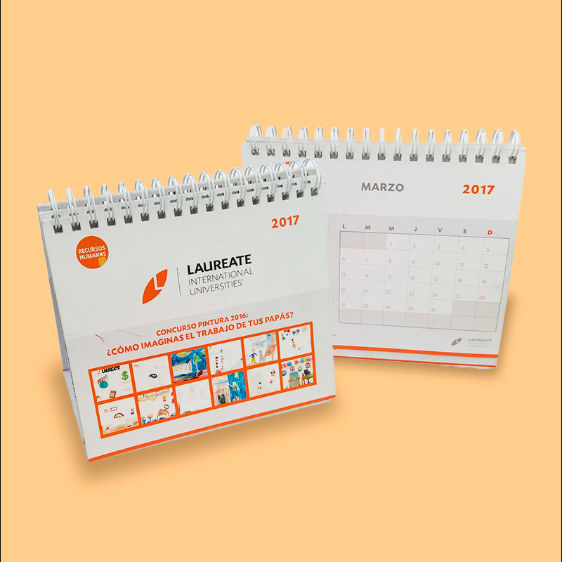 Diseño y producción calendario corporativo Laureate