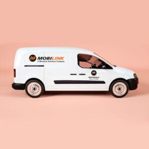 Diseño y producción de rotulado para camioneta Mobilink