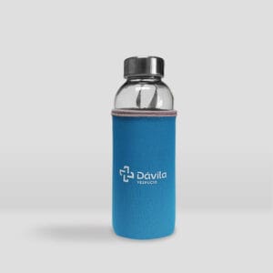 Botella de vidrio 500 ml dávila azul