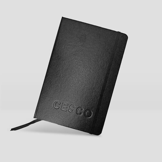 Libreta negra cuño seco cesco