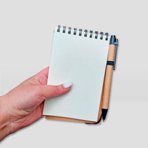 Interior de libreta ecológica anillada