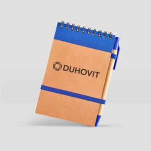 Libreta ecológica anillada azul Duhovit