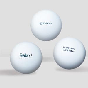 Pelota anti stress blanca fyco