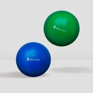 Pelota anti stress azul y verde survias