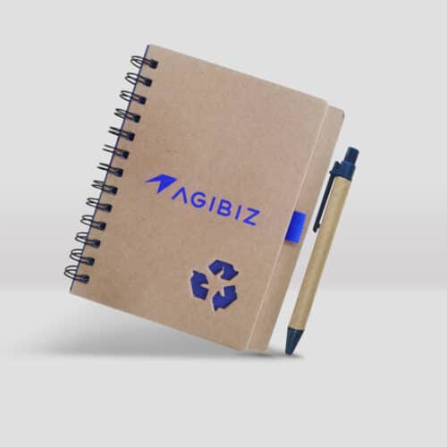 Libreta Ecológica Agibiz Azul con Lapiz