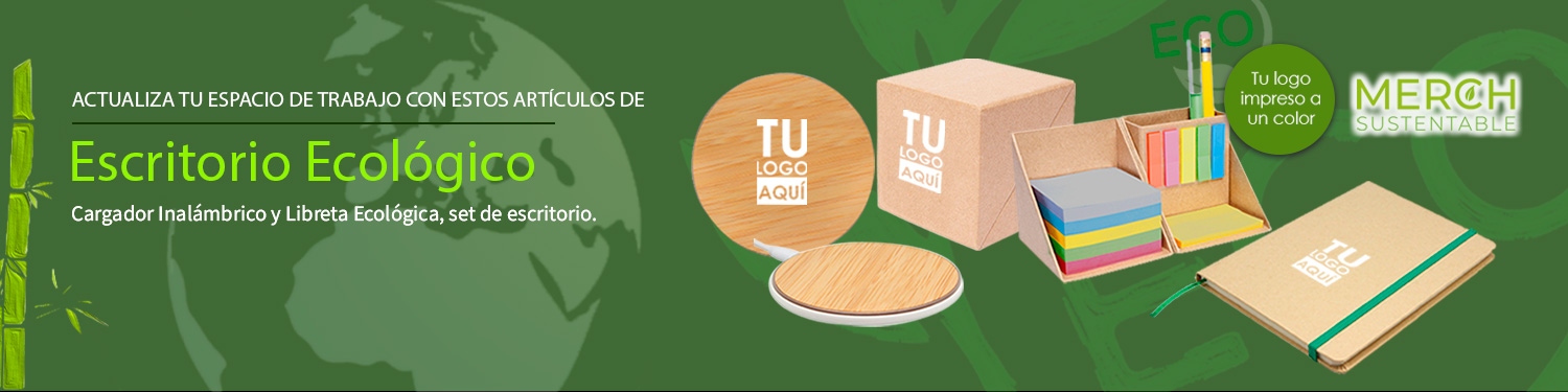 Banner para blog merchandising corporativo sustentable