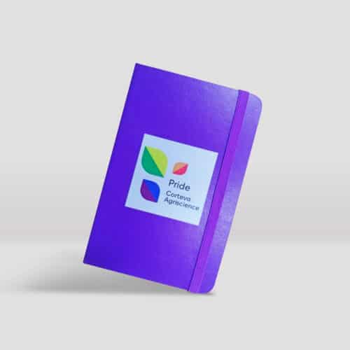 Libreta pequeña forrada en PU Morada Corteva