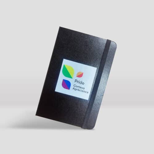 Libreta pequeña forrada en PU Negra Corteva