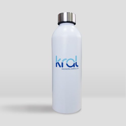 Botella de aluminio mate 750ml con logo Kral