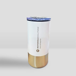 Mug metálico plástico 450ml Motorola Solutions blanco
