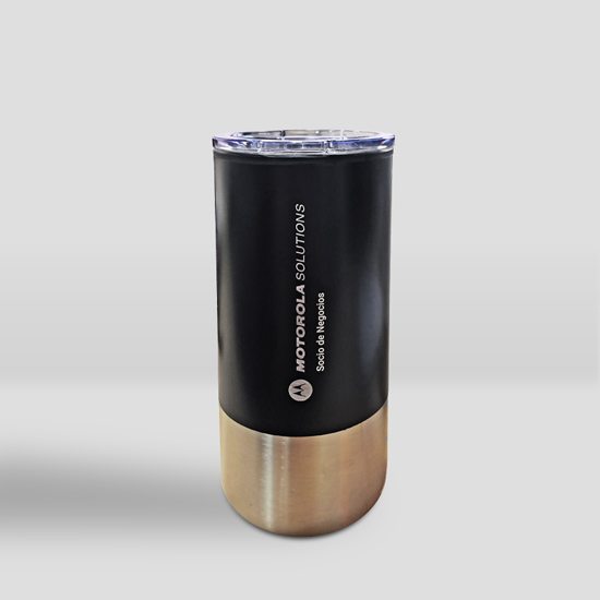Mug metálico plástico 450ml Motorola Solutions negro