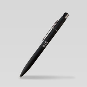 Bolígrafo ejecutivo engomado con logotipo grabado kral