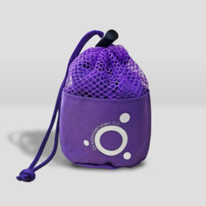 Toalla facial microfibra logo ortomolecular, color Morado