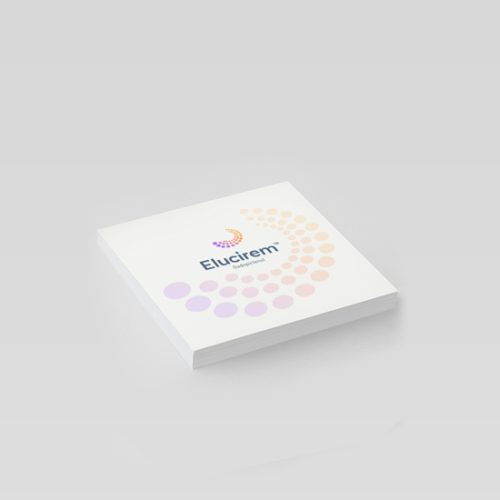 Taco corporativo de notas con logotipo elucirem