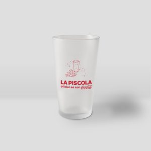 Vaso Piscolero de Polipropileno 380cc de cocacola logo rojo
