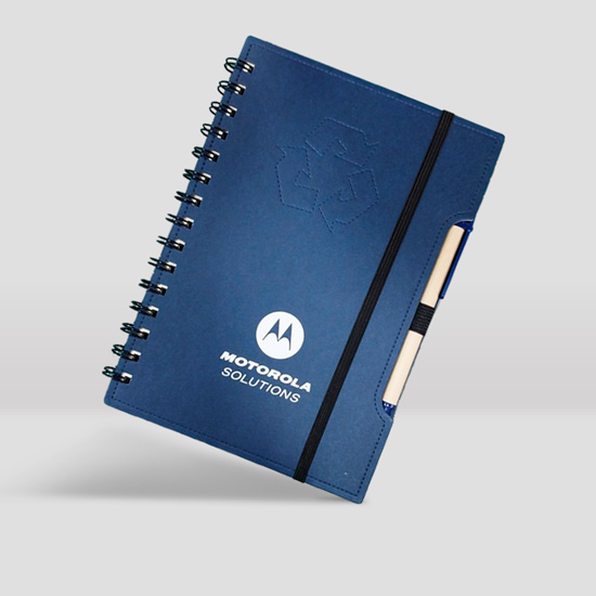 Libreta-Ecológica-Color-con-Bolígrafo-Motorola-azul
