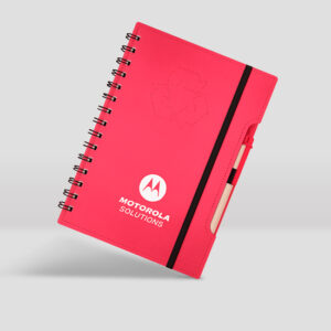 Libreta-Ecológica-Color-con-Bolígrafo-Motorola-rojo