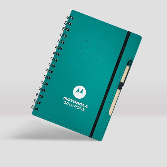 Libreta-Ecológica-Color-con-Bolígrafo-Motorola-verde