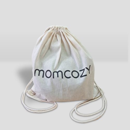 Morral algodón 42x38 cm con logotipo Momcozy