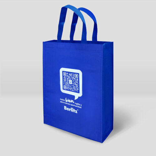 Bolsa TNT 30 X 38 azul con logo Bertliz