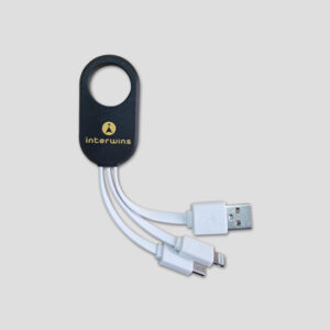 Multiconector negro con logotipo interwins