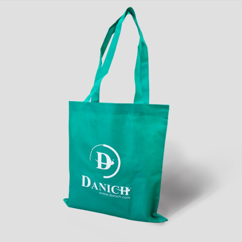 Bolsa TNT 36x40 verde con logo danich