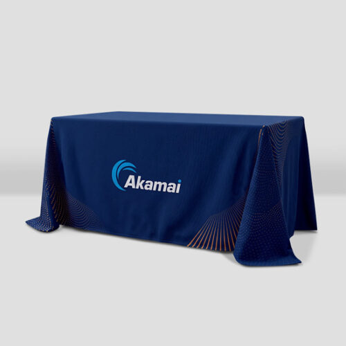 Producción de Mantel Rectangular Azul de Bistrech impreso a color.