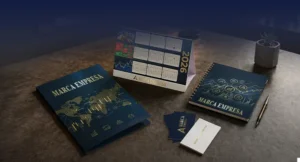 Banner Especial Papelería en bullet mobile: Carpeta, calendario, cuaderno y tarjetas