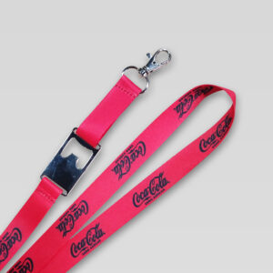 Lanyard rojo con destapador, logotipo Coca Cola