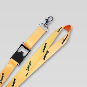 Lanyard con Destapador logo Schweppes color amarillo