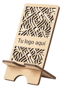 porta celular hecho en madera - bullet