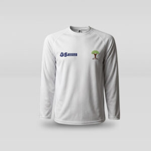 Polera blanca deportiva manga larga, para el gobierno de santiago