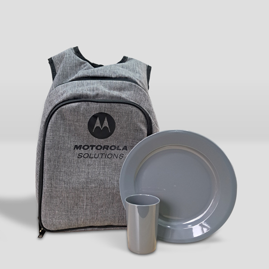 Mochila-Picnic-Motorola-2026- para dos personas color gris